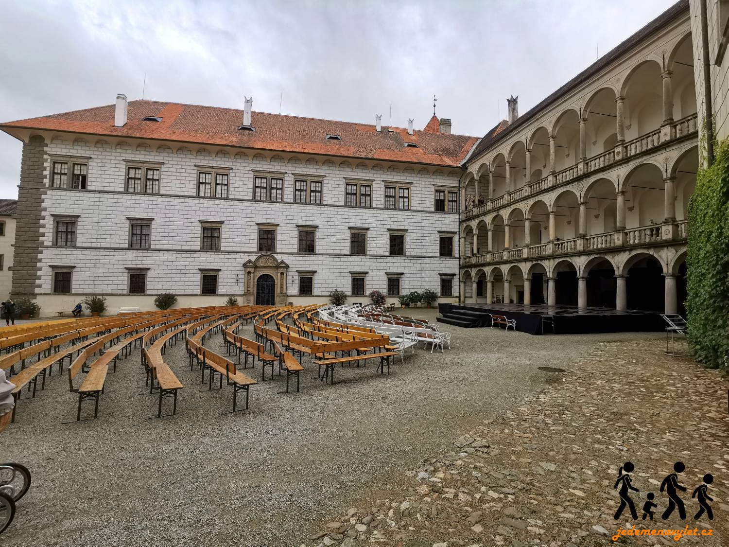 nádvoří zámku Jindřichův Hradec