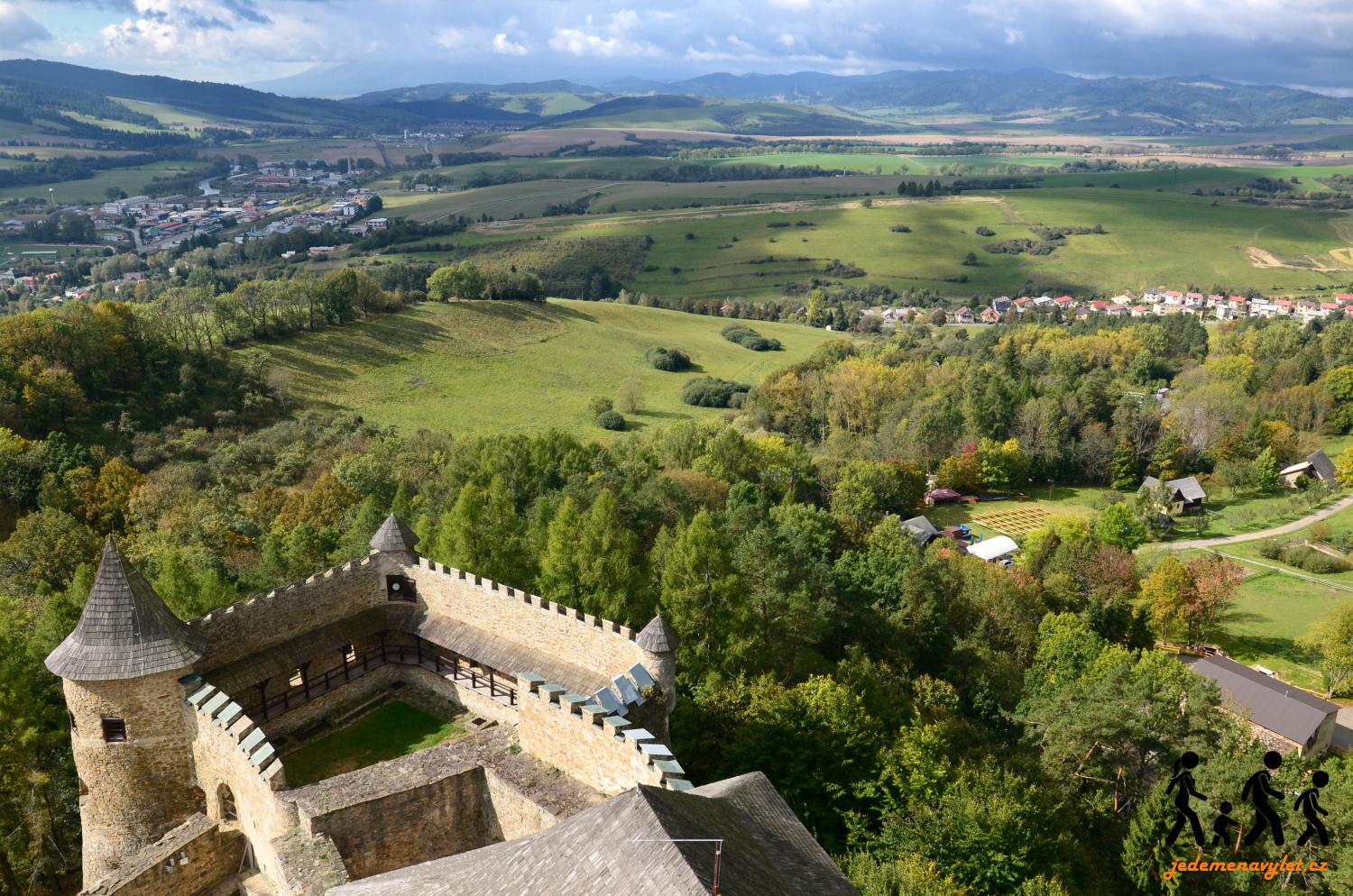 výhled z hradu Stará Lubovňa