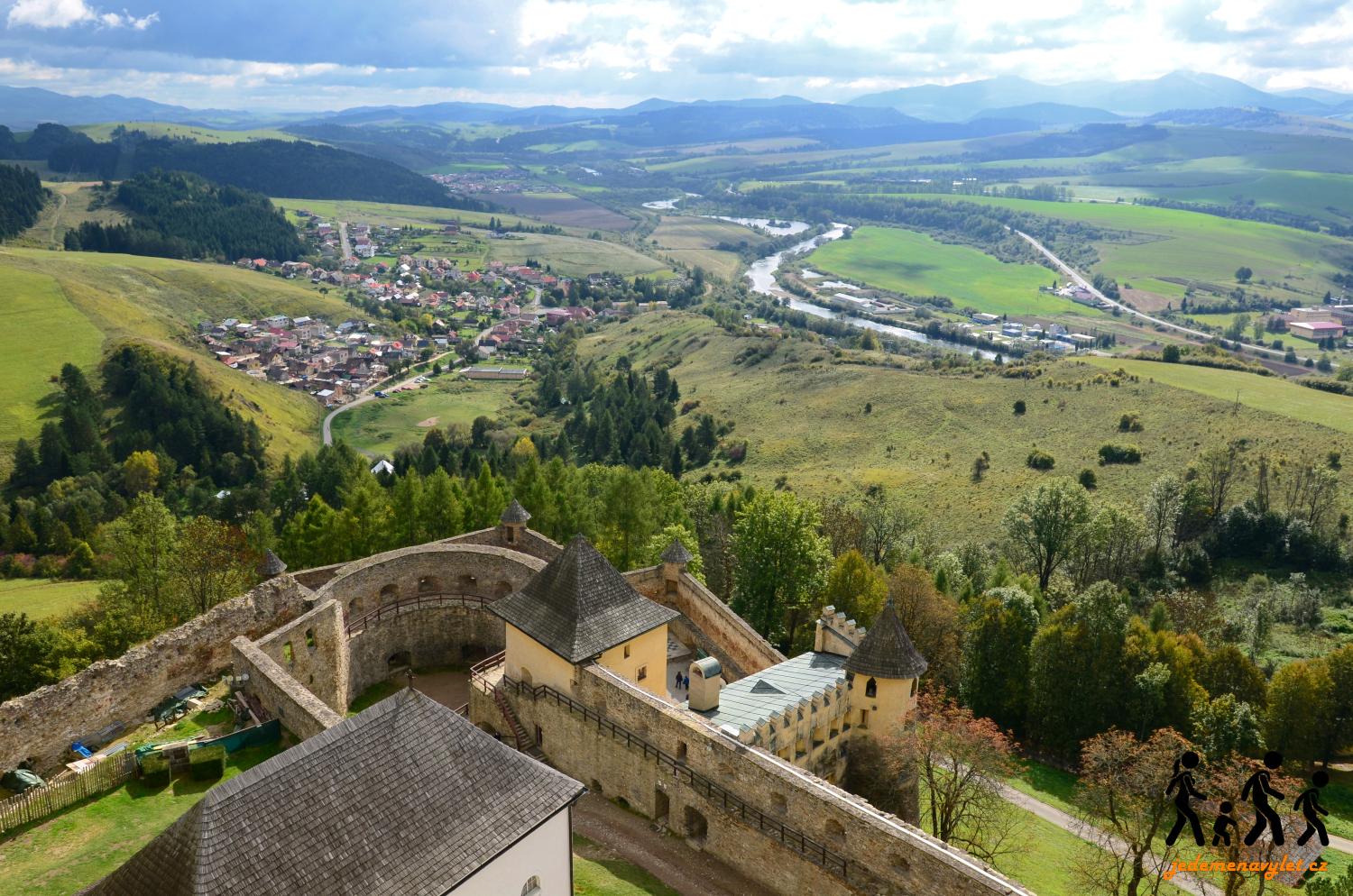 Spiš se řekou Poprad z lubovnianského hradu