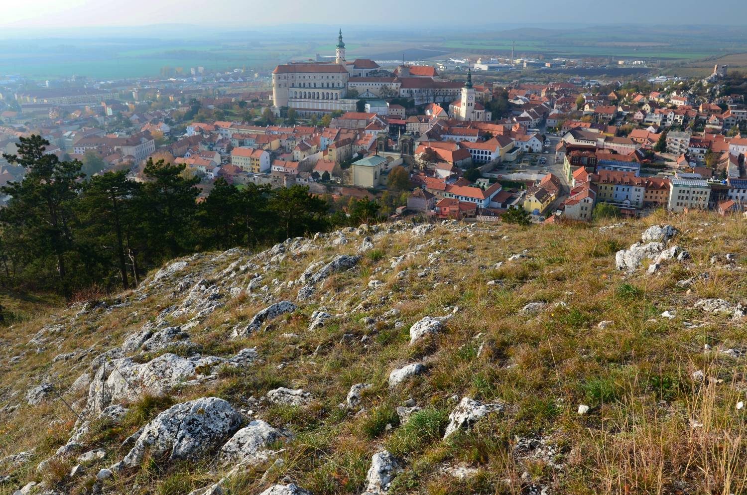 pohled na Mikulov ze Svatého kopečku