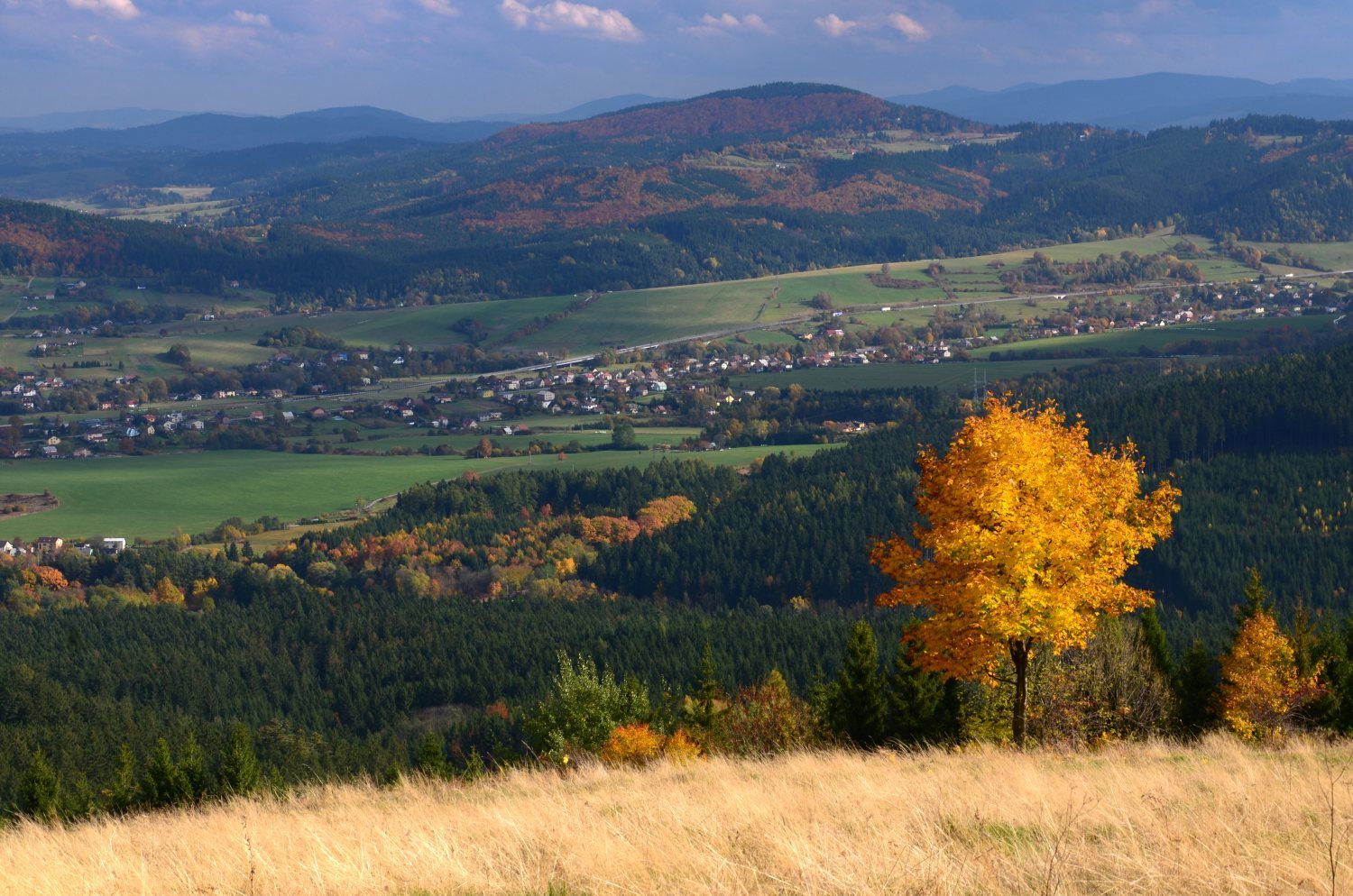 pohled do údolí pod Kozubovou